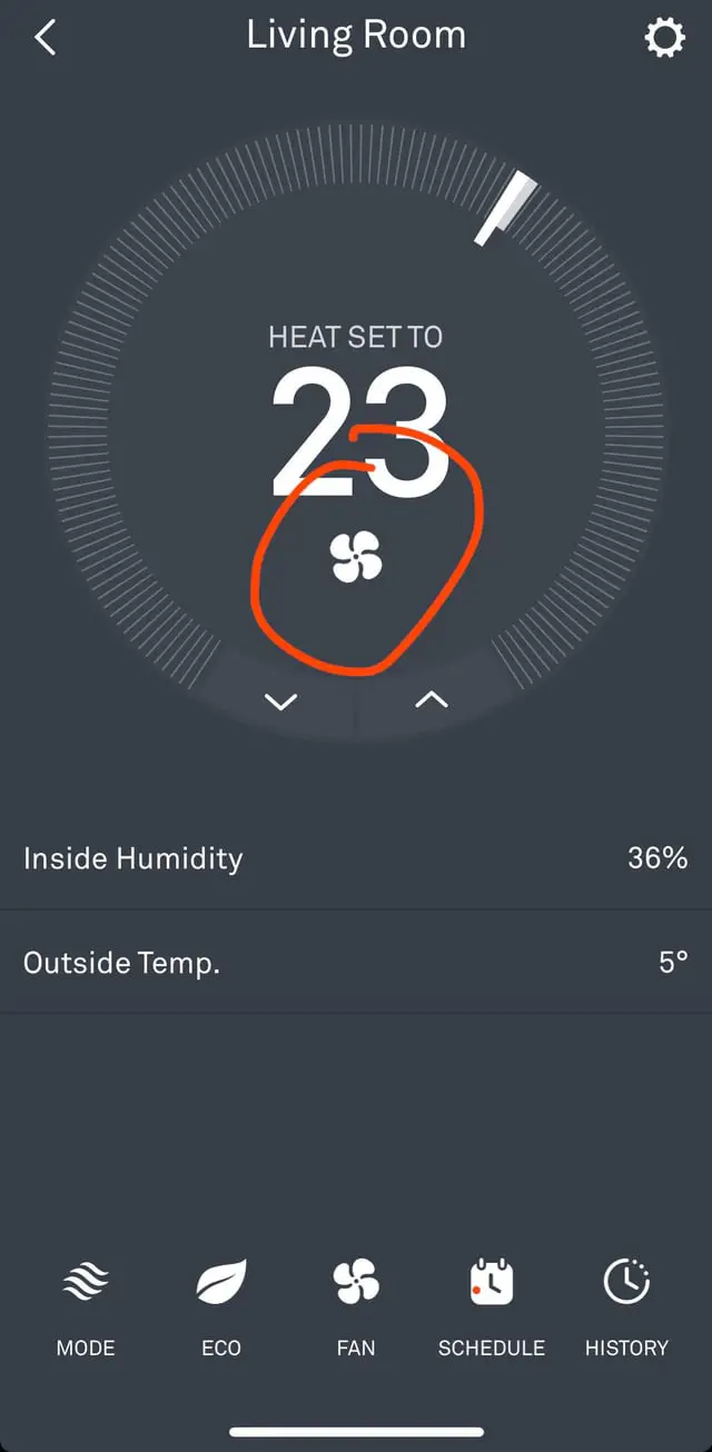 Nest Thermostat Fan Always on