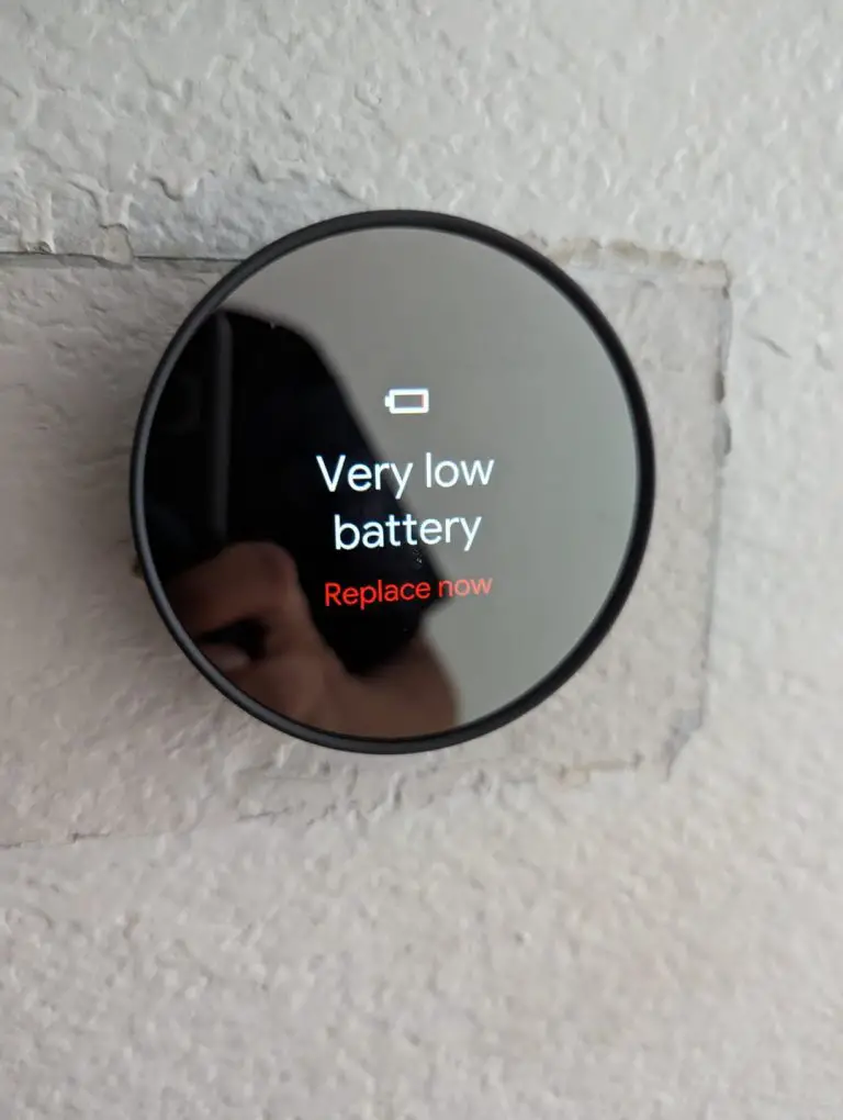 Nest Thermostat Low Battery Warning